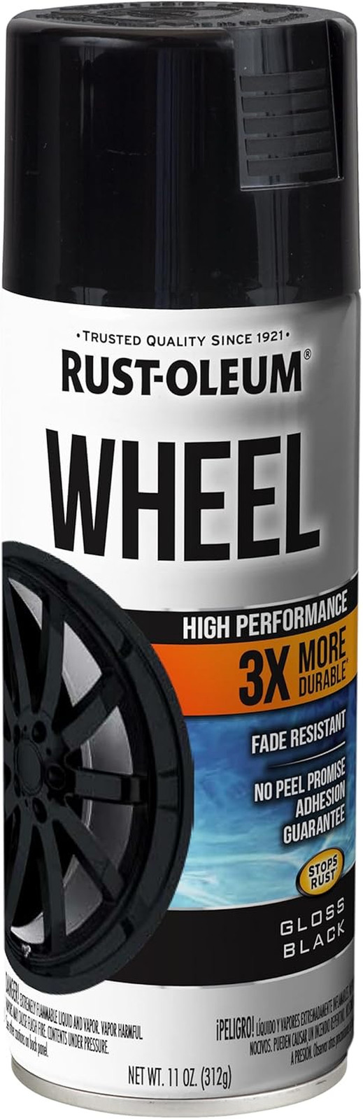 High Performance Wheel Spray Paint 11oz Gloss Black Auto Rim Coating