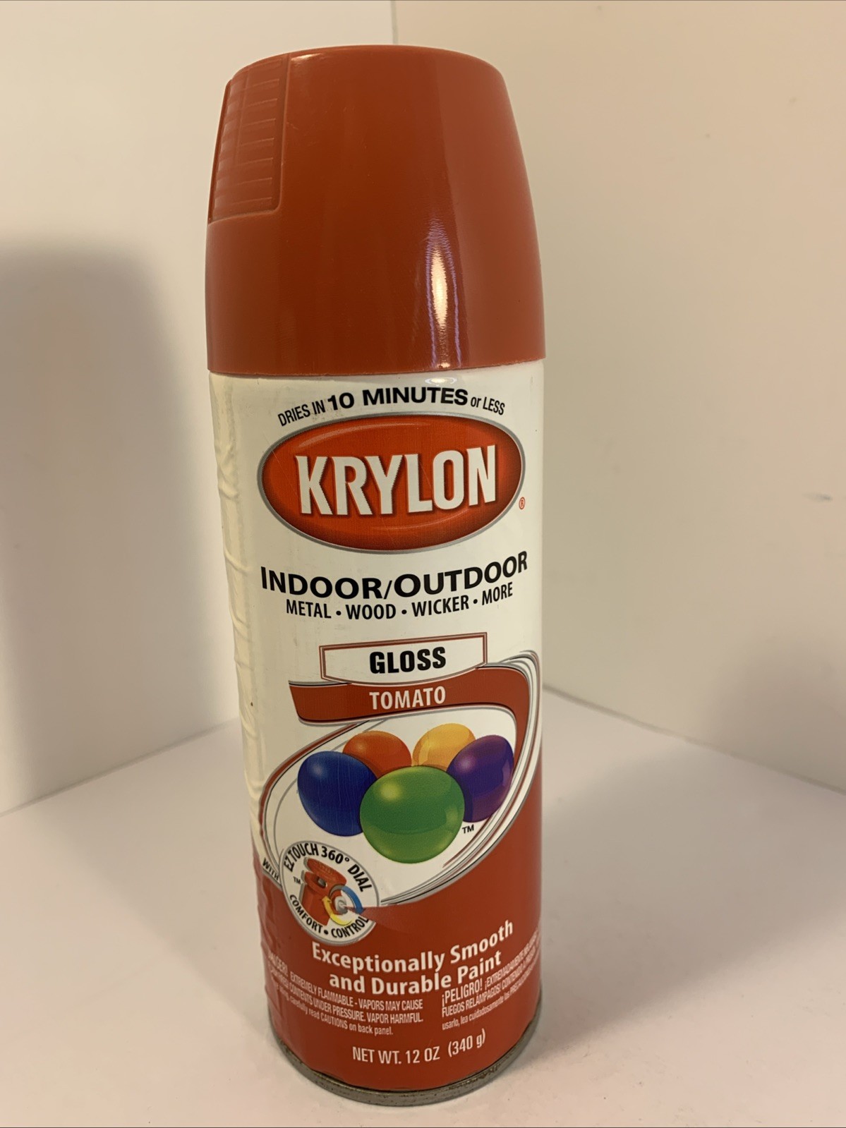 Krylon 53532 Tomato Interior and Exterior Decorator Spray Paint 12 oz.