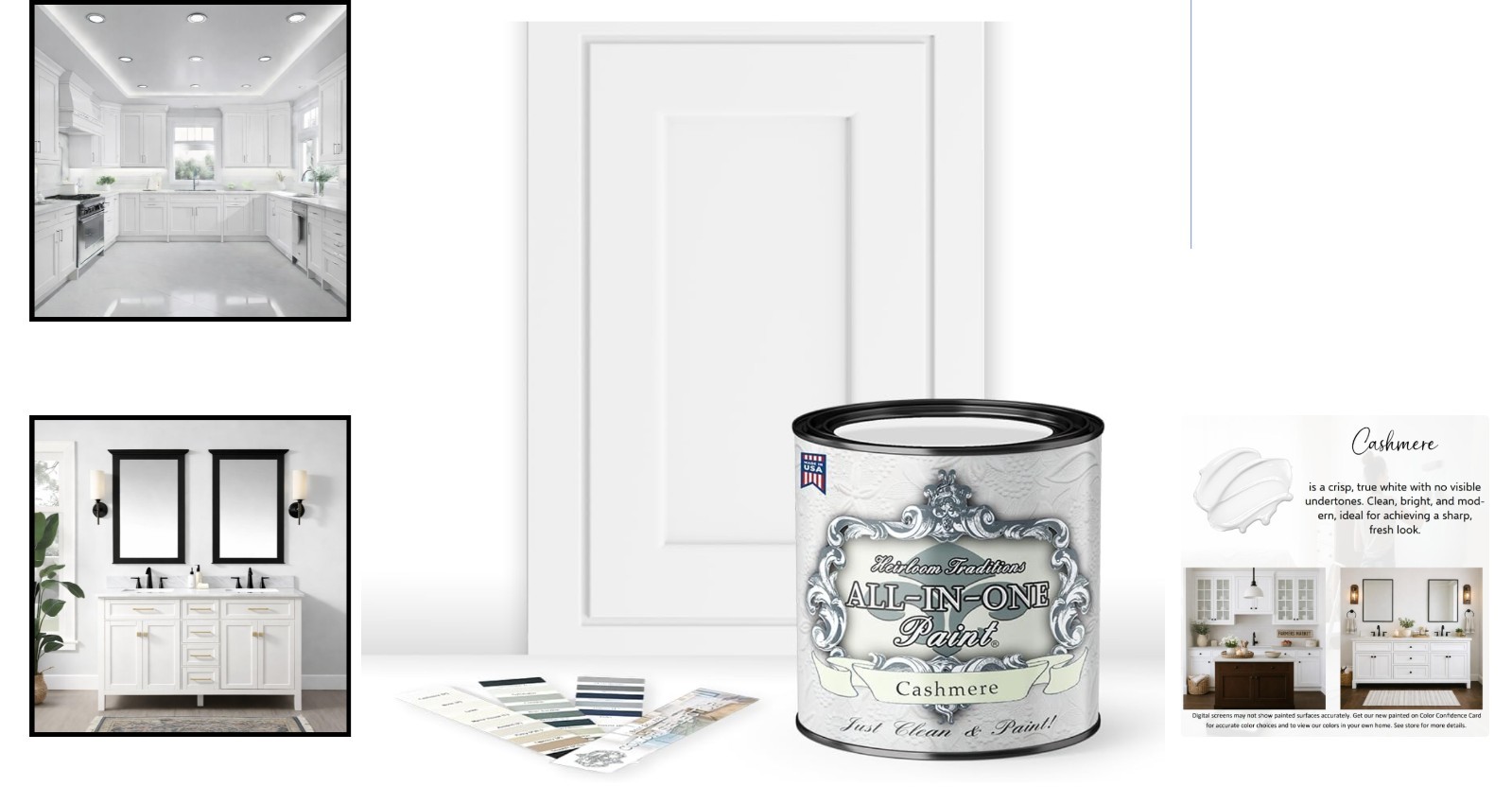 Durable ALL-IN-ONE True White Paint – Fast Drying, Quart for Multi-Surface Use