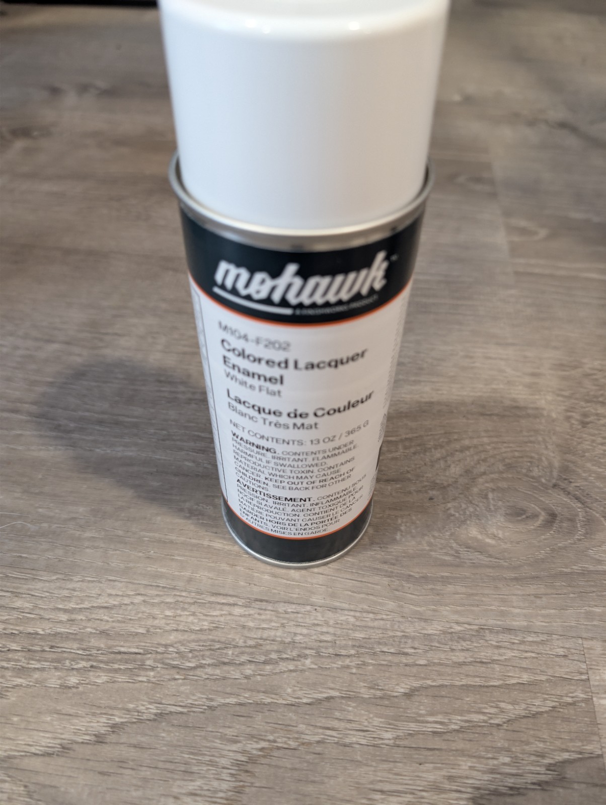 Mohawk Colored Lacquer Enamel Spray White Flat M104-F202