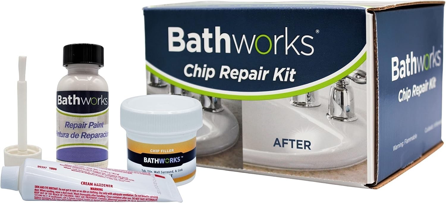 Quick Drying 4 oz Tub & Tile Chip Repair Kit – Restore Your Bathroom Now!