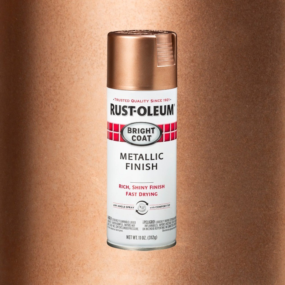 Rose Gold Metallic Spray Paint 2 Pack Stops Rust Bright Coat 11 oz