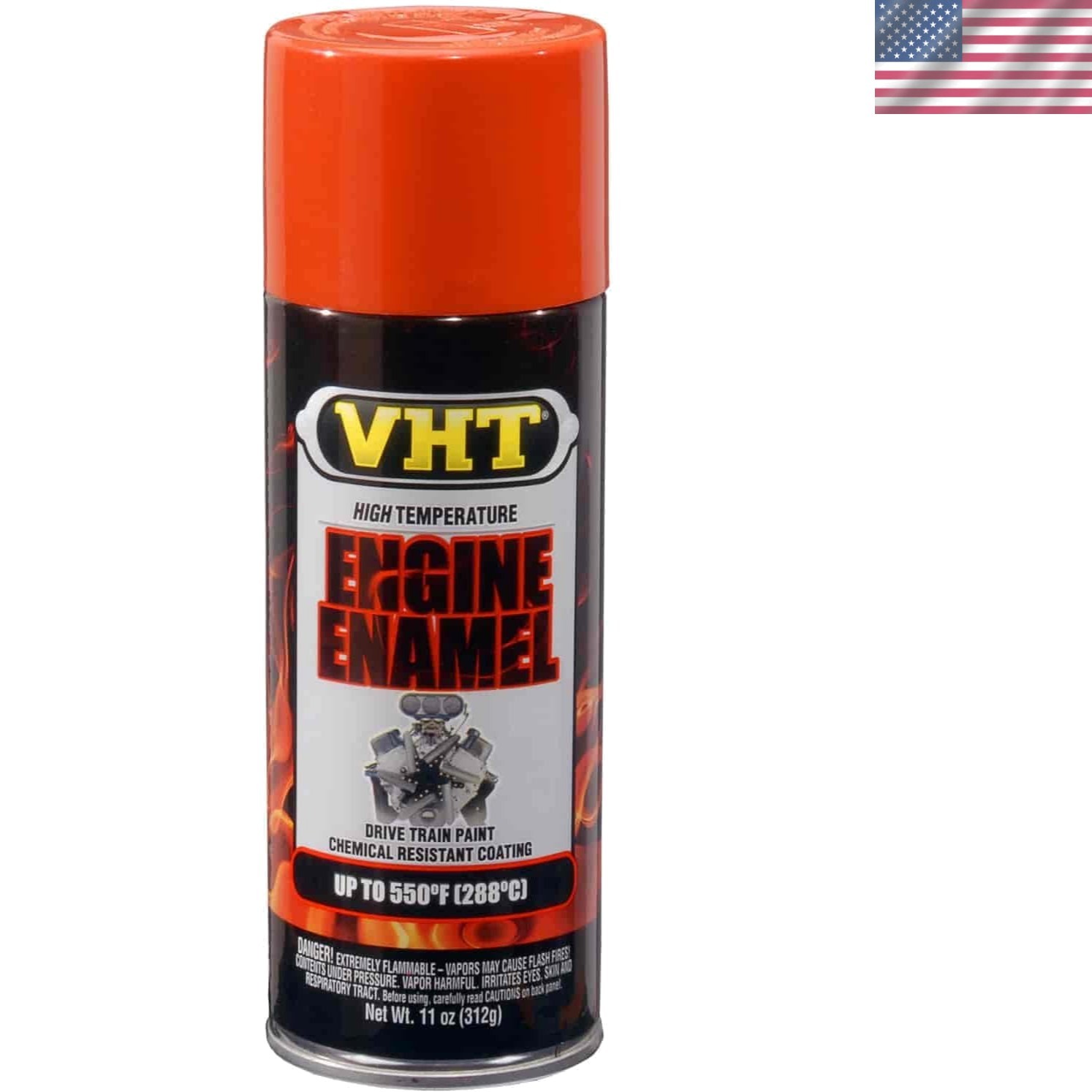 VHT SP120 550°F High Heat Engine Enamel – Durable Chrysler Hemi Orange, 11 oz