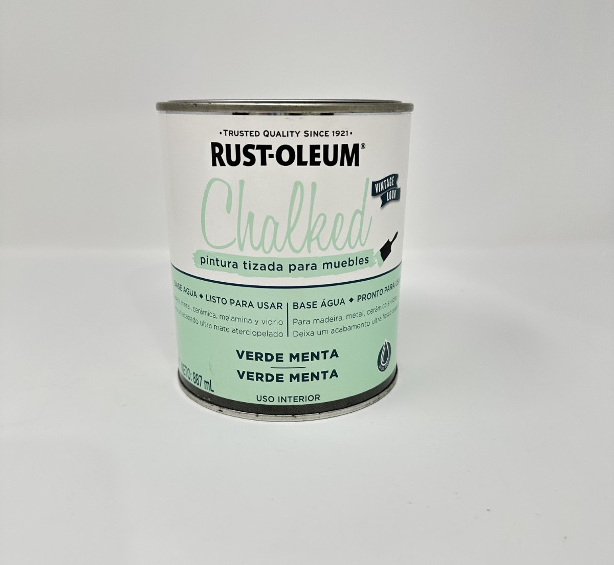 Rust-Oleum 337884 Chalked Ultra Matte Mint Green Interior Paint for furniture