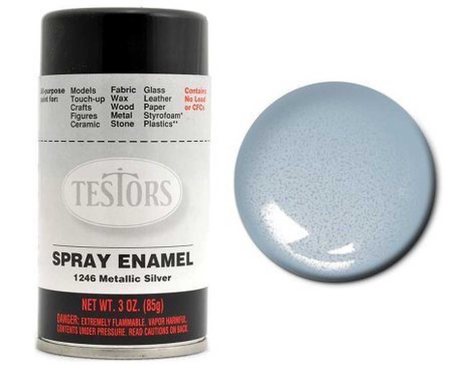 Testors Spray Enamel Paint Silver – 1246 ^
