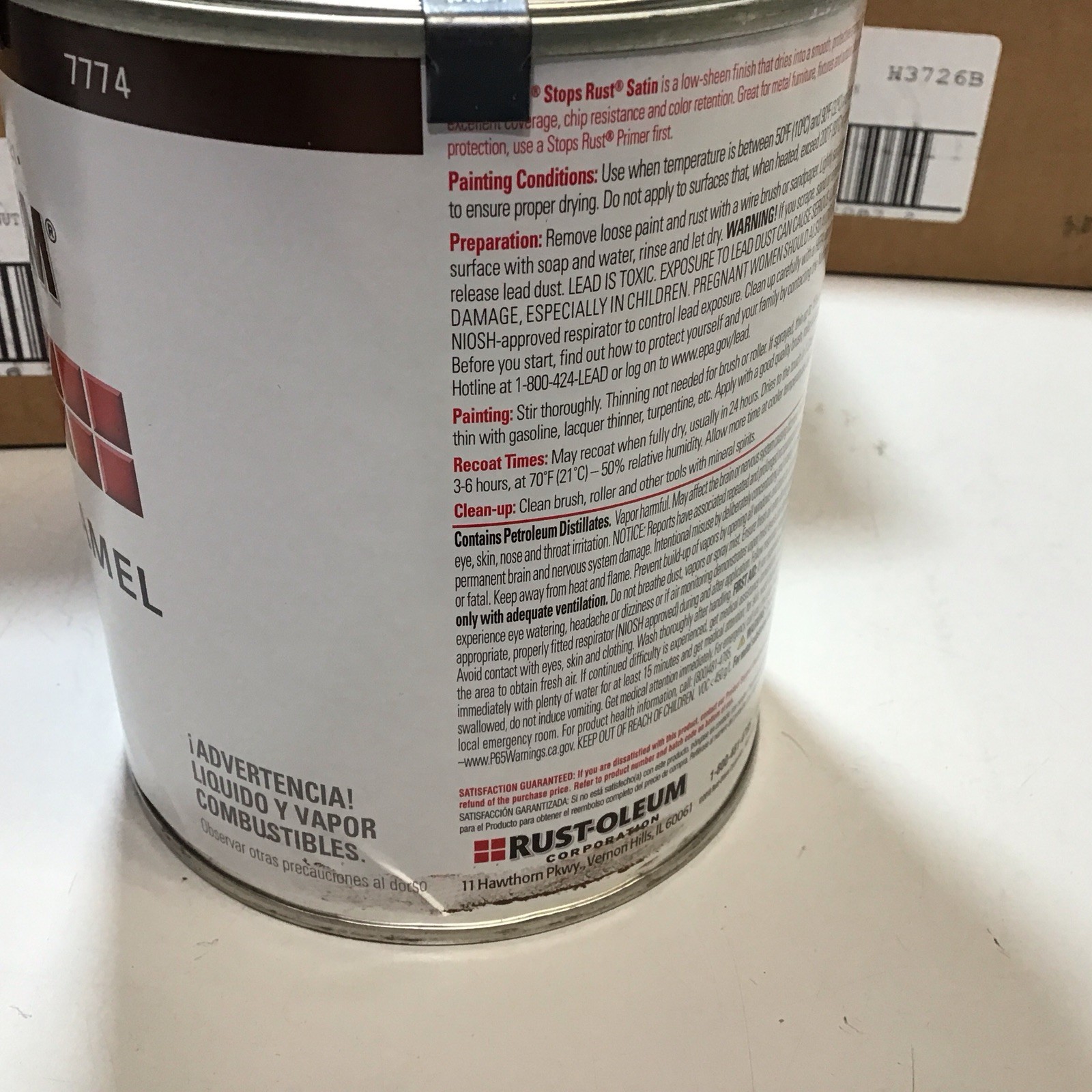 Rust-Oleum 7774502-2PK Stops Rust Brush On Paint, Quart, Satin Chestnut Brown