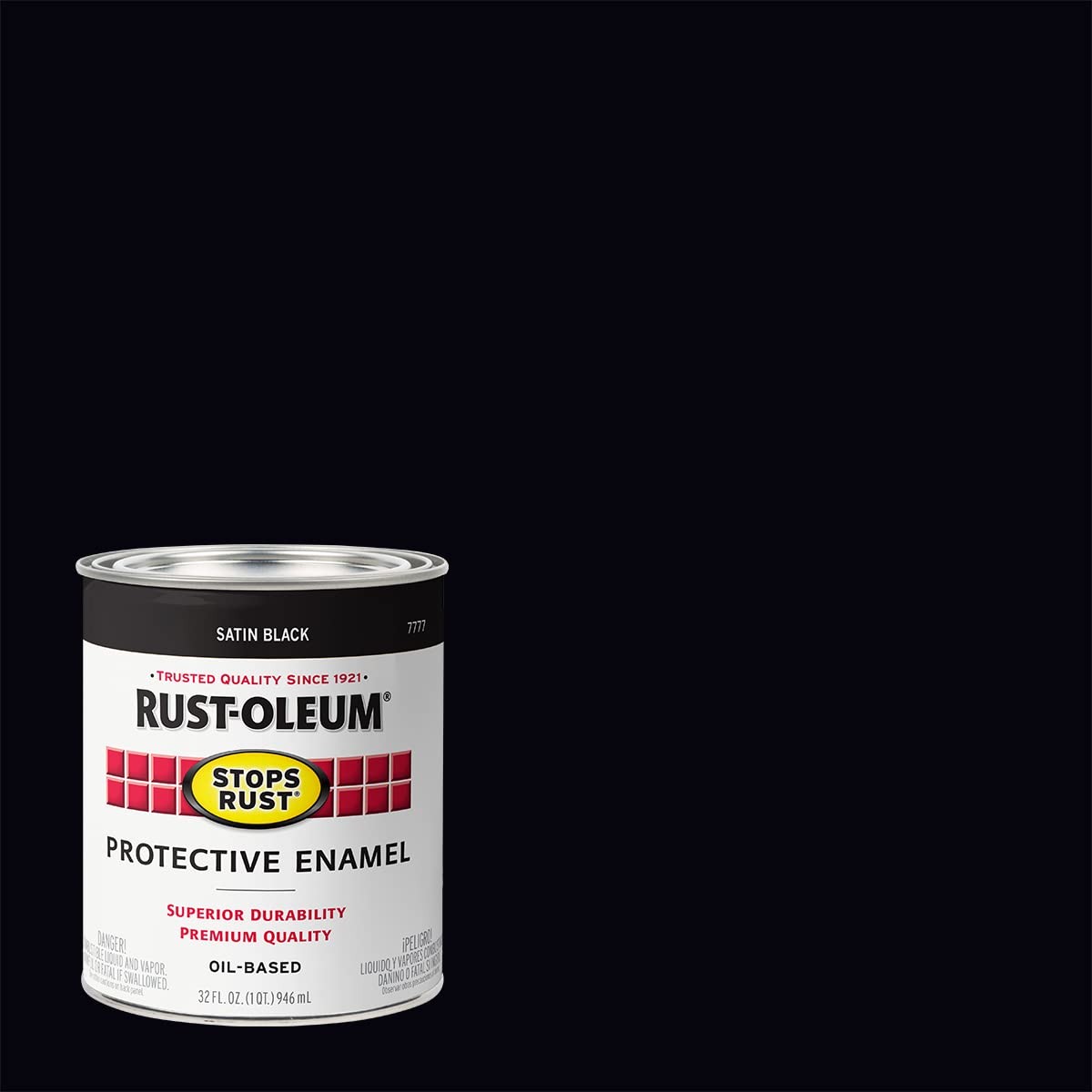 Rust Oleum Stops Rust Satin Black Protective Enamel Paint 32 Fl Oz Metal