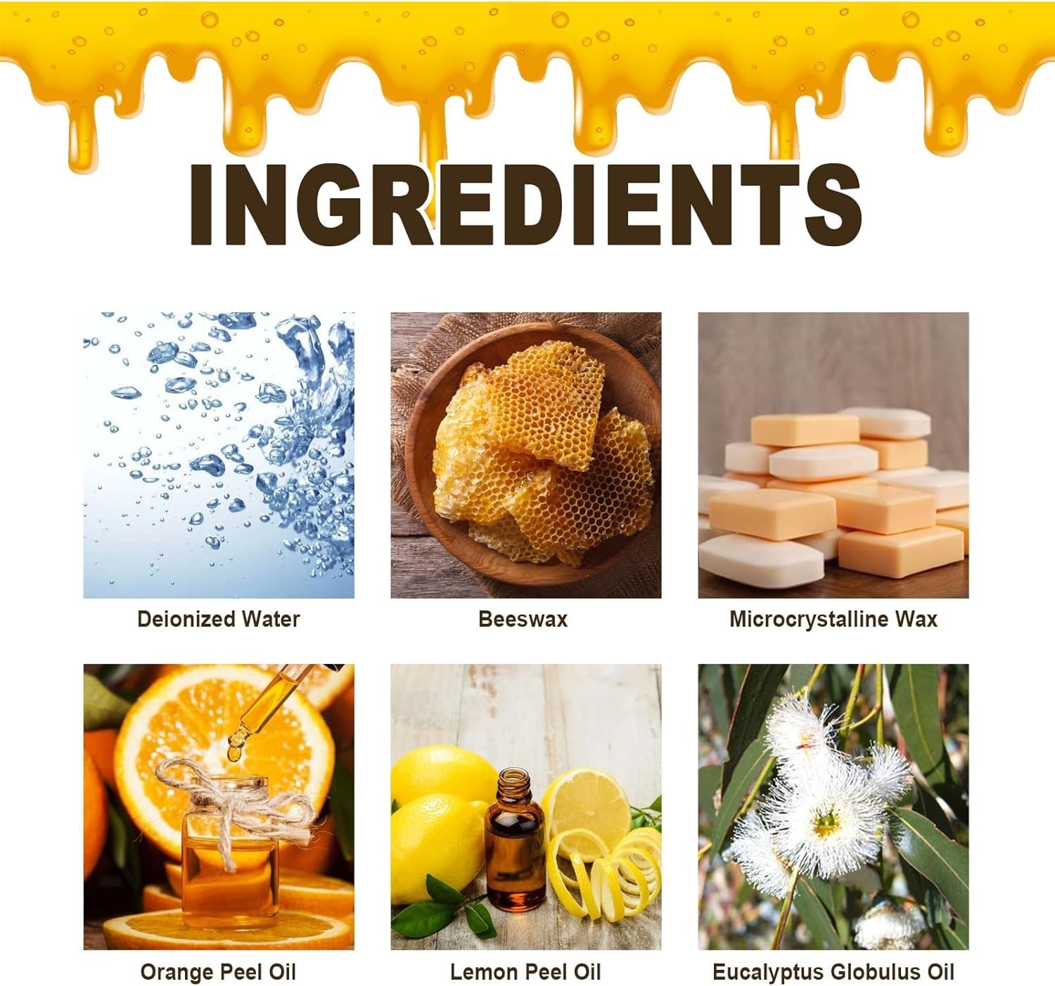 Beeswax Furniture Polish – Multi-Surface Cleaner & Revitalizer, Pack of 3