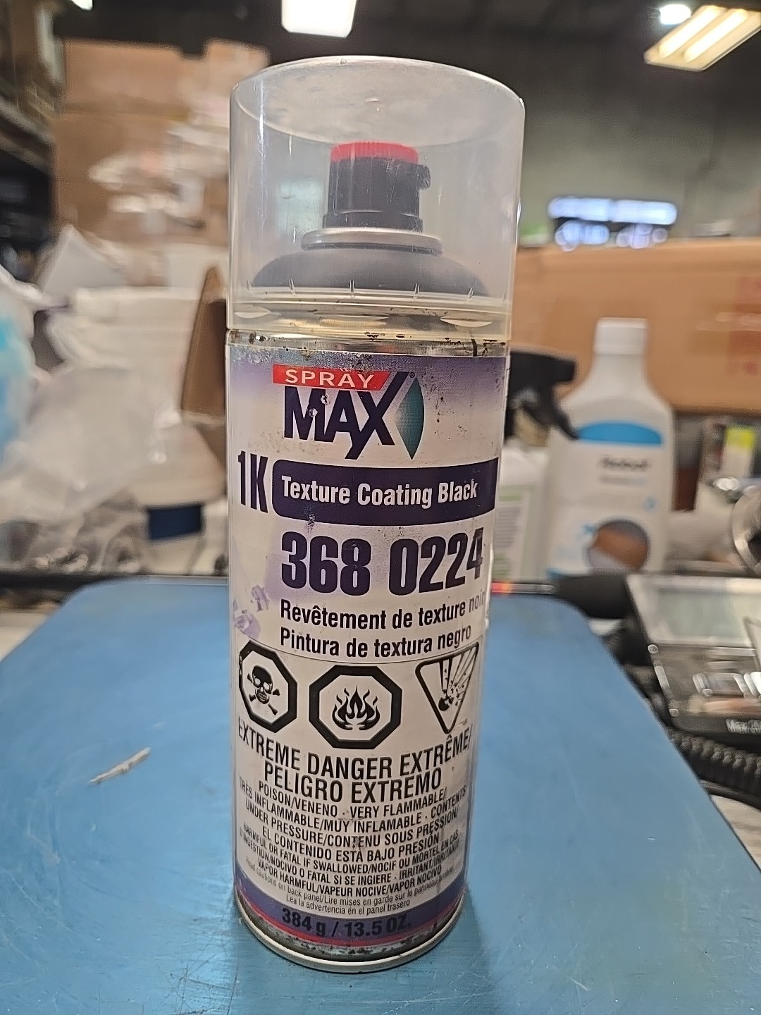 SprayMax 1K Texture Coating Black- 3680224- Aerosol Can 13.5oz