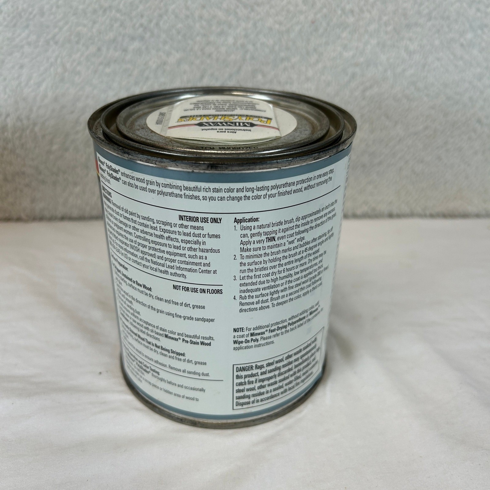 Minwax PolyShades Espresso Gloss Stain & Polyurethane 1 Step 32oz 2 Cans 1 Quart
