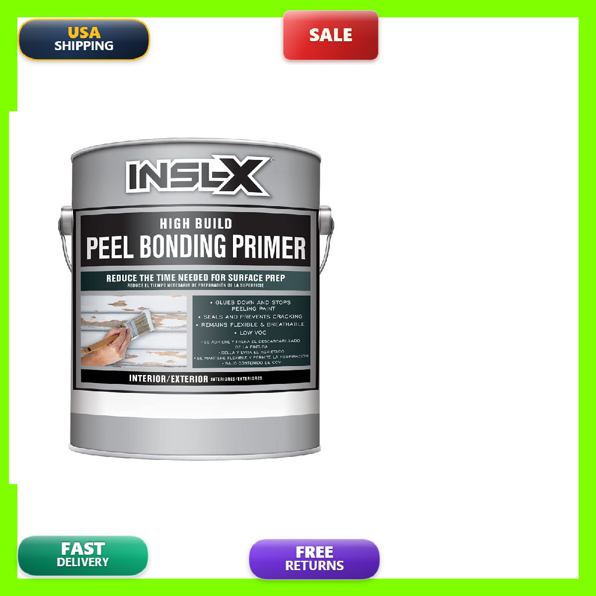 Insl-X High Build Peel Bonding Premiumr Bp110009A-01 White 1 Gallon Pack Of 1