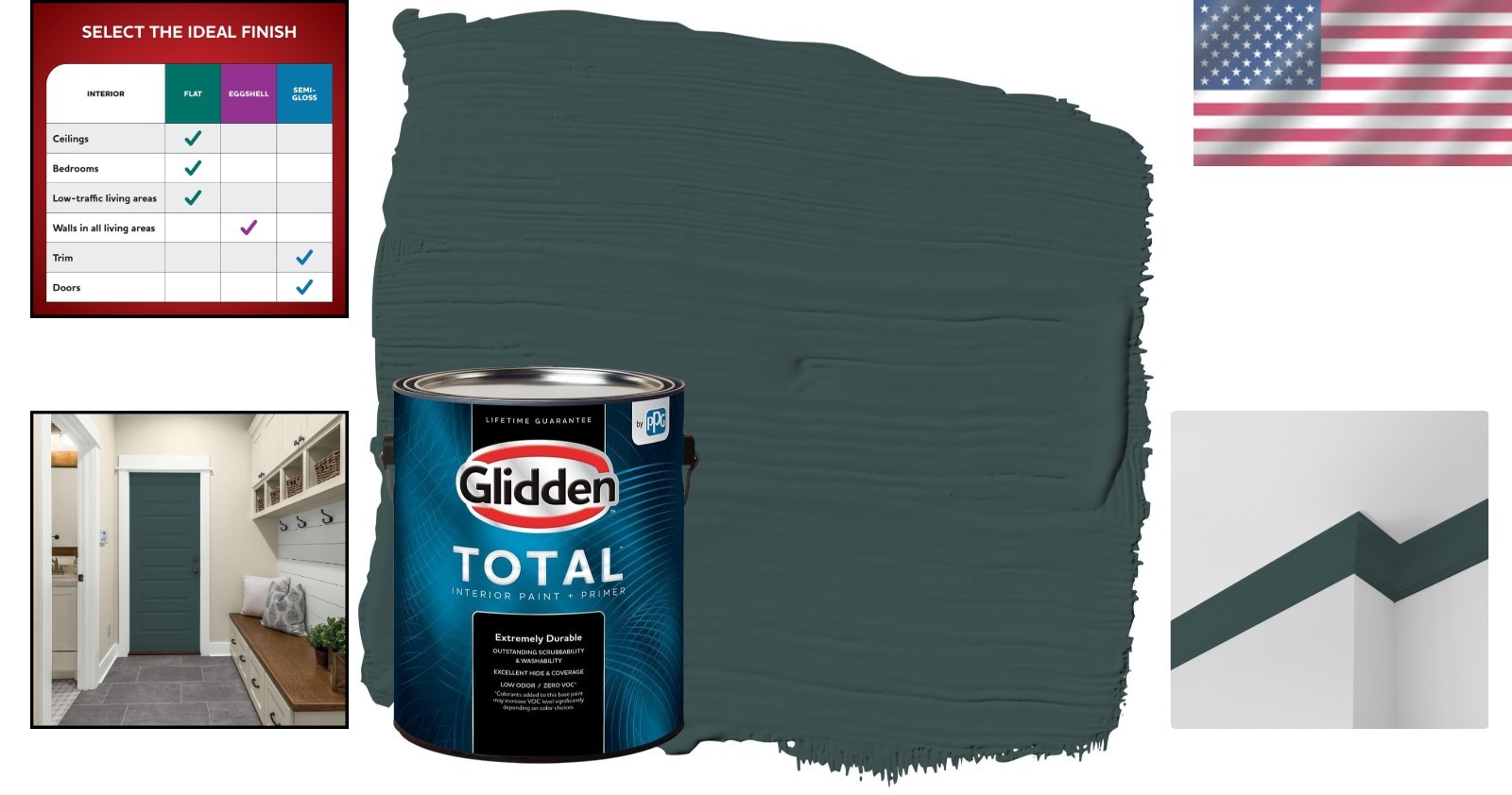 Total 1 Gal. Night Watch Interior Paint – Semi-Gloss