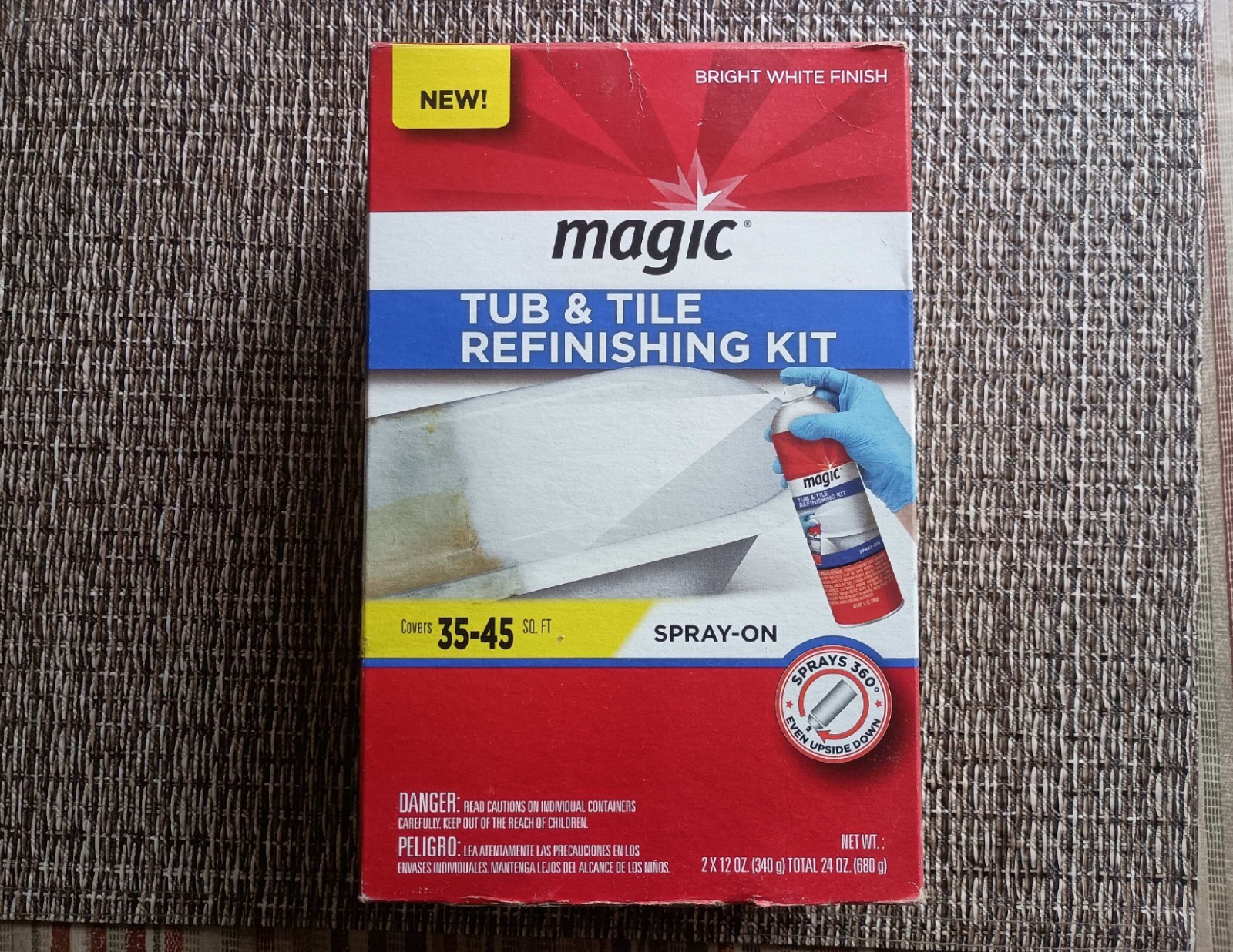 Magic Tub and Tile Refinishing Kit – Spray on Aerosol – Refinish Sinks Tile Porc