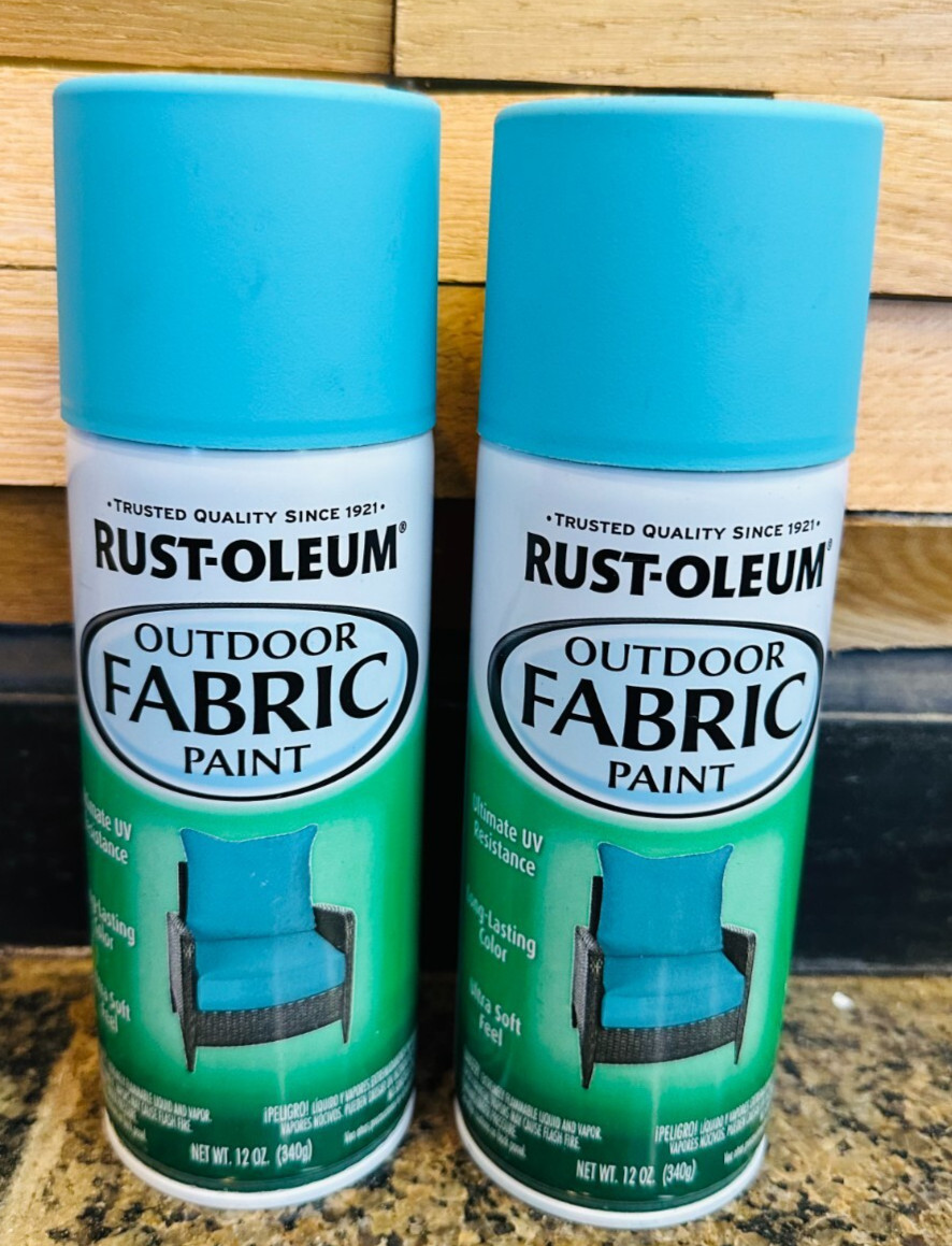 Rust-Oleum Specialty Outdoor Fabric Paint Turquoise, 12 Oz – Lots of 2