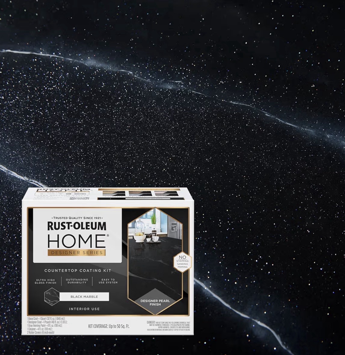 Rust-Oleum HOME Designer Series Black Marble Countertop Coating Kit