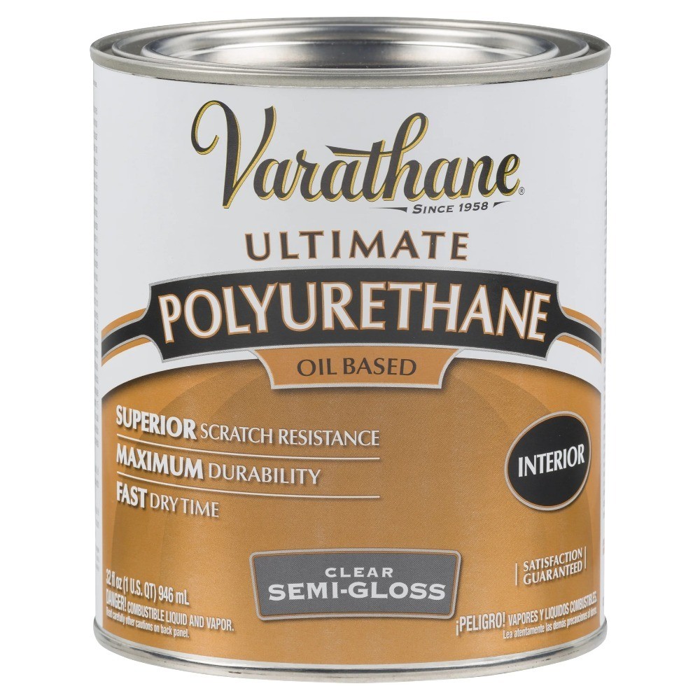 Ultimate Oil Based Polyurethane Clear Semi-Gloss Protective Wood Finish Quart