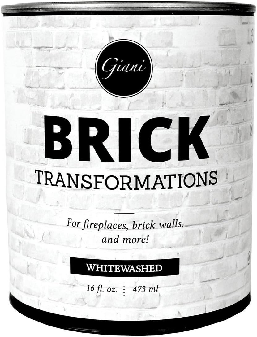 Brick Transformations Whitewash Paint for Brick and Fireplaces- 16 Oz Pint