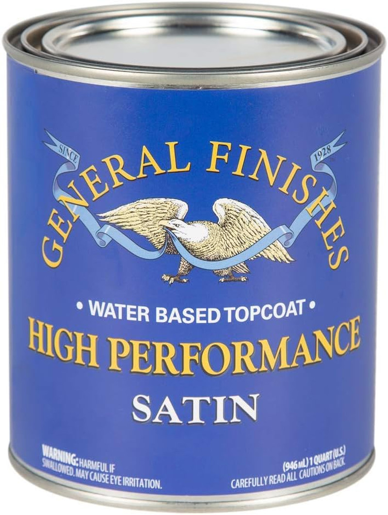 High Performance Water Based Topcoat, 1 Quart, Satin