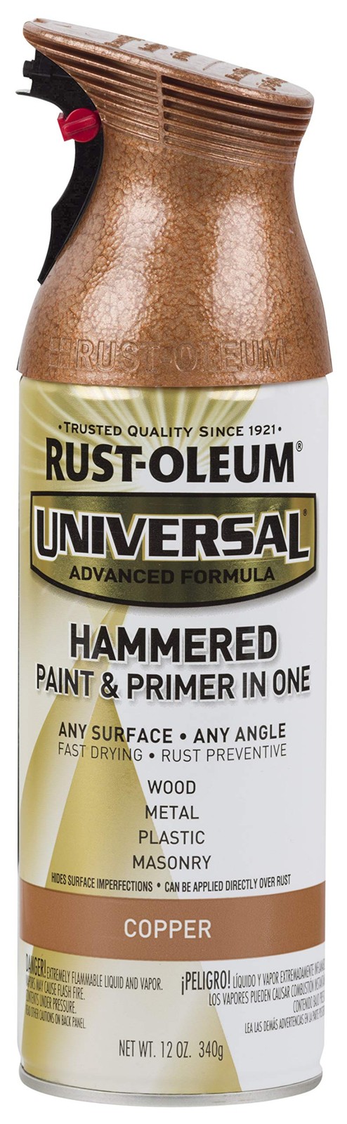 Rust Oleum 12Oz Hammered Copper Universal Spray Paint For All Surfaces