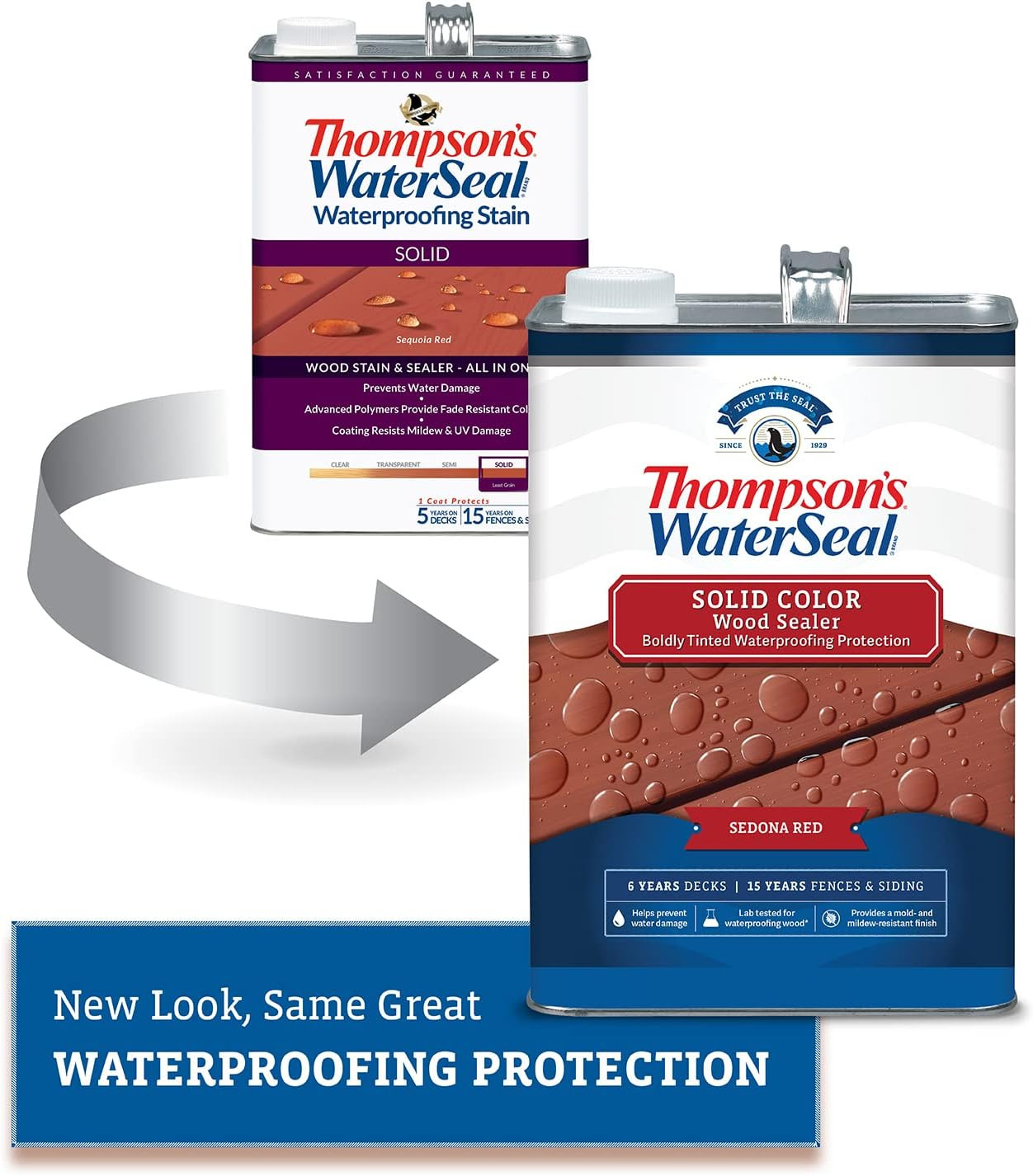 Solid Color Waterproofing Wood Stain and Sealer, Sedona Red, 1 Gallon