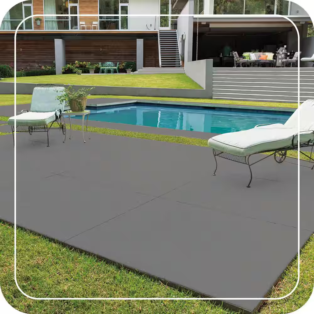 1 Gal. Gray Granite Grip Decorative Flat Interior/Exterior Concrete Floor Coatin
