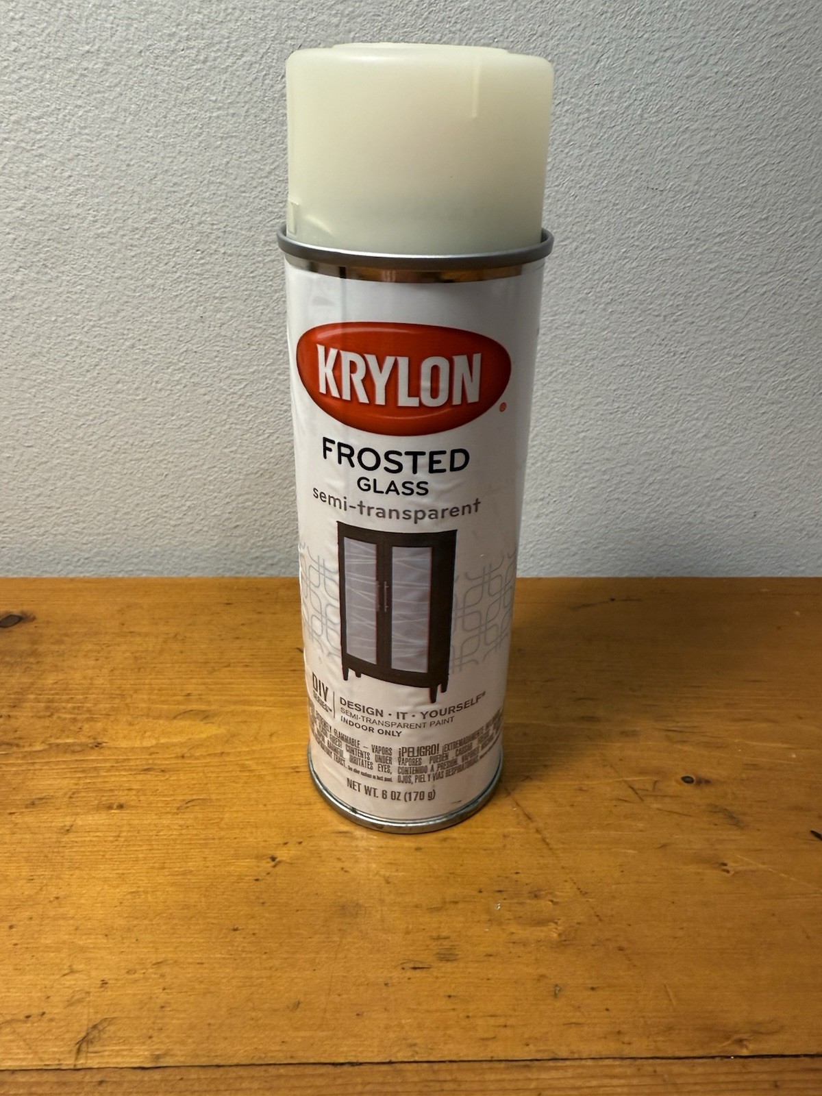 Krylon 9040 Frosted Glass Semi- Transparent Aerosol White Finish ~6 Ounce ~NEW