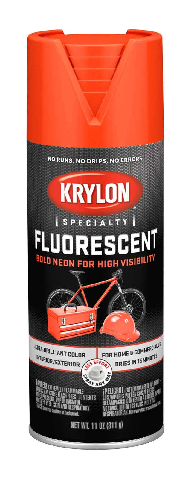 KRYLON 3101 – 3 PACK – Fluorescent Red Orange High Visibility Paint – 11 oz