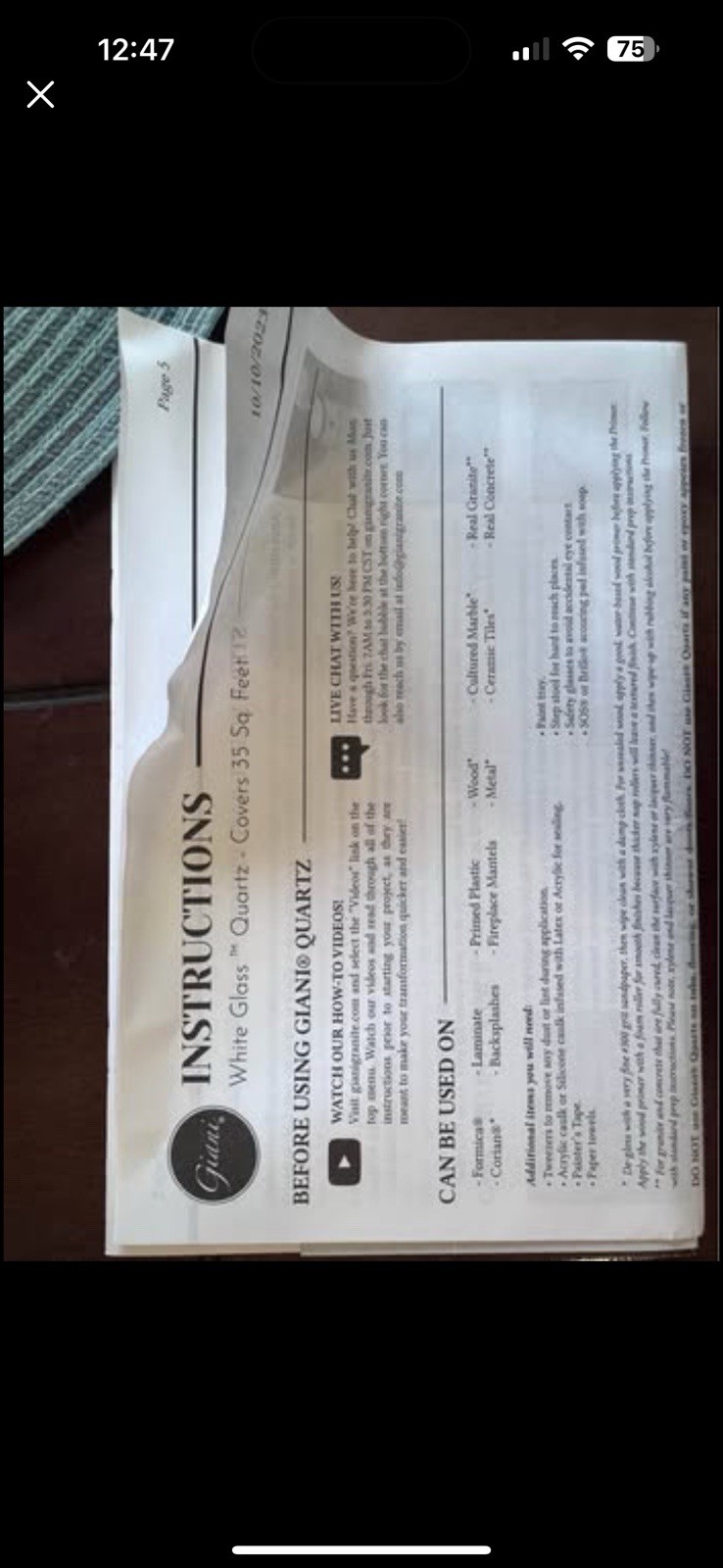Giani Countertop Kit 2.0 – New, Open Box – White Diamond