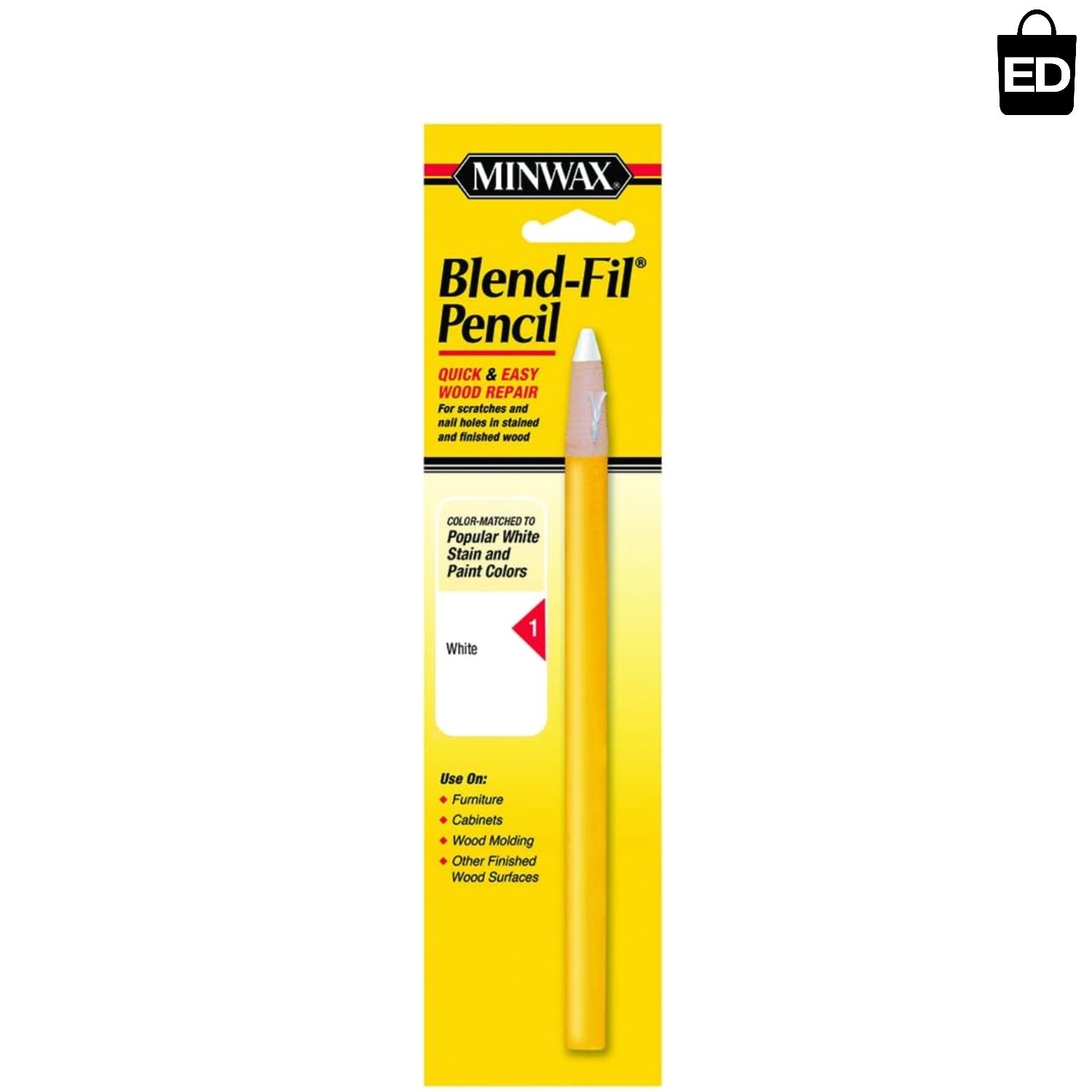 Classic White Wood Stain Pencil – Effortless Scratch and Nail Hole Repair