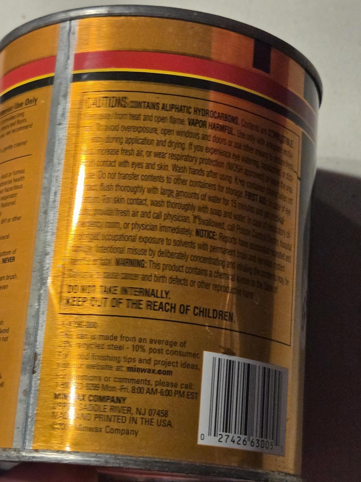 Minwax Fast-Drying Polyurethane | Clear Semi-Gloss – 1 Quart – NOS