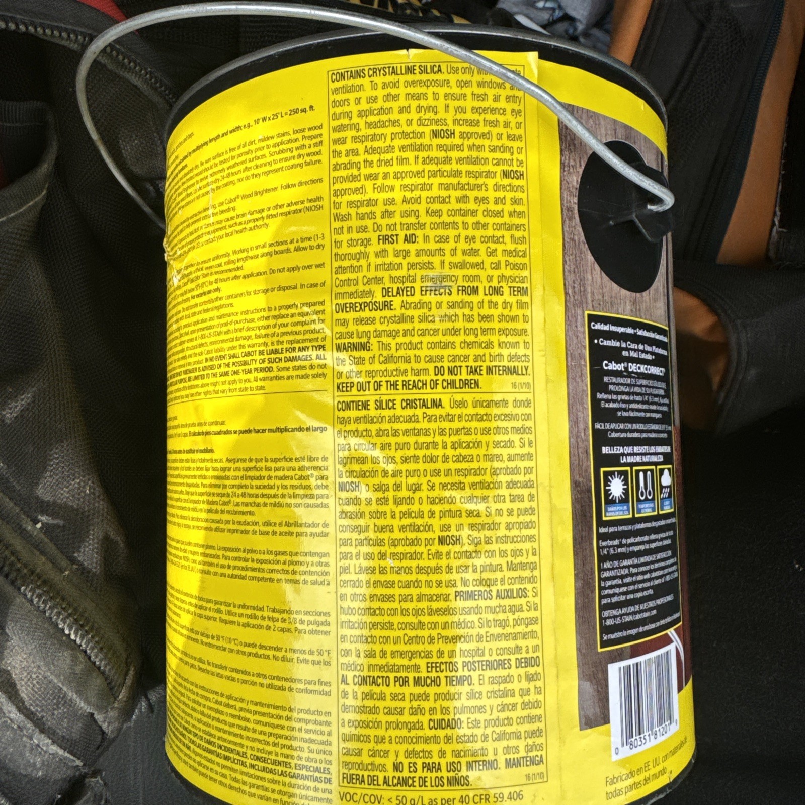 Cabot 1 Gal Deck Correct 25200 tint base solid resurfacer, prolongs life of deck