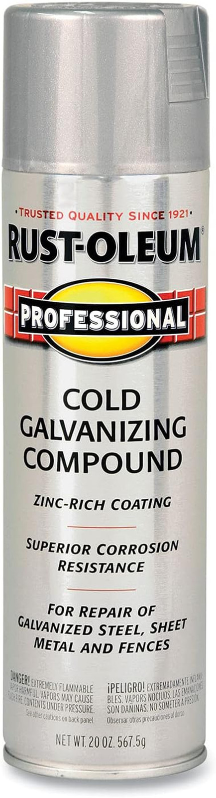 7585838 Cold Gray Professional Galvanizing Compound Spray, 20 Oz
