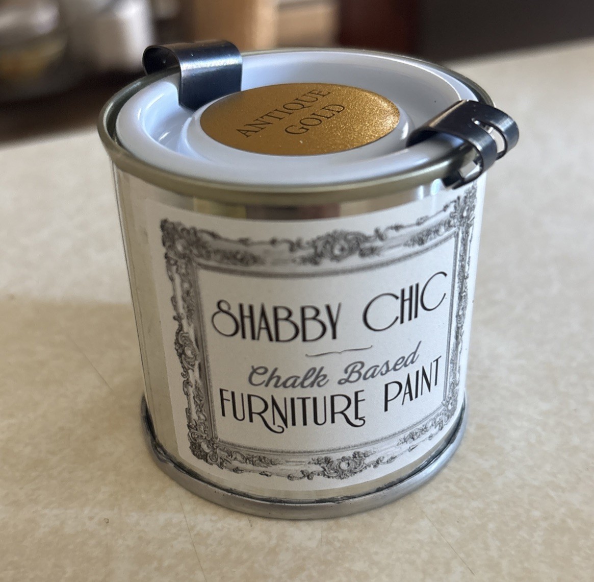 Shabby Chic Chalked Furniture Paint: Matte Finish – 100 ml – Antique Gold