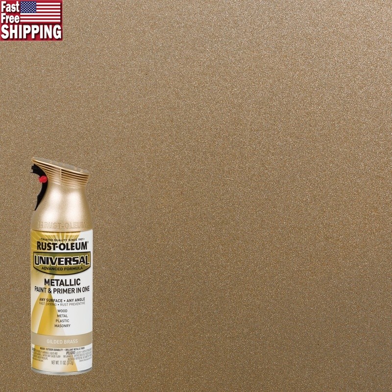 Gilded Brass Universal All Surface Interior/Exterior Metallic Spray Paint, 11 oz