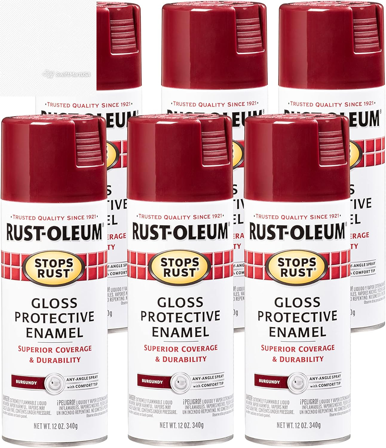 7765830 Stops Rust Spray Paint, 12 Oz, Gloss Regal Red