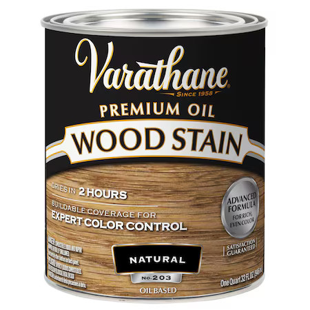 Varathane 211688H Premium Wood Stain, Oil Based, Natural, 1 Quart