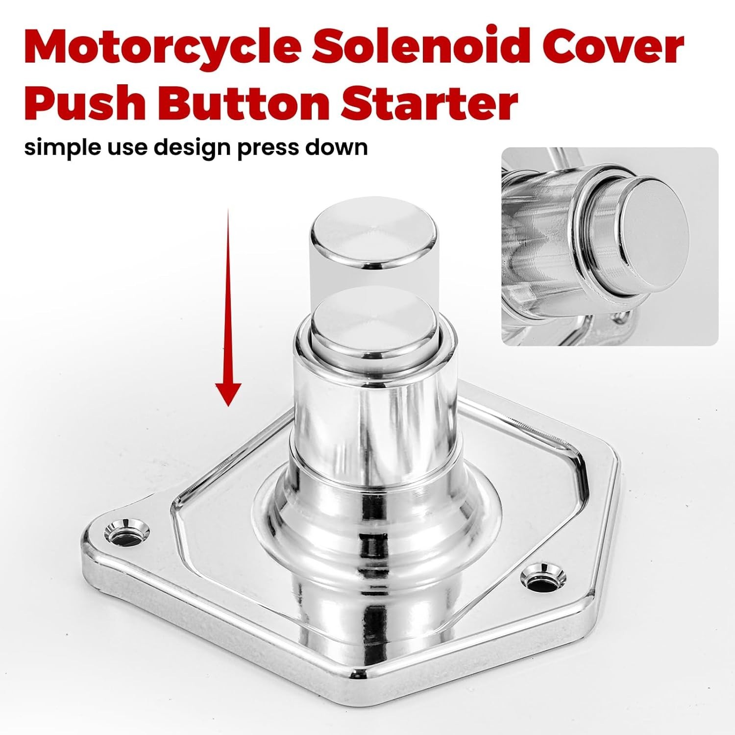 Motorcycle Chrome Starter Push Button 1.2/1.4 k/watt Compatible for Harley 1991-