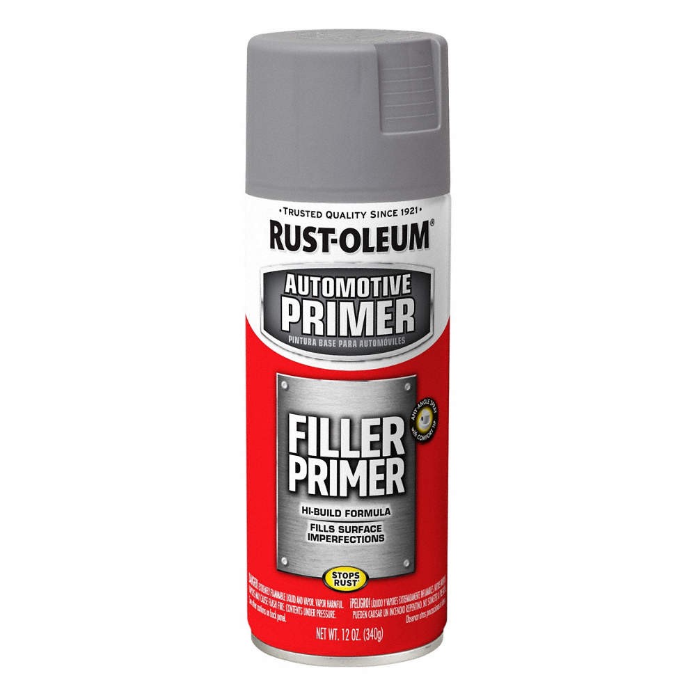 RUST-OLEUM 249279 Automotive Filler Primer,Gray,11 oz. 4YLA9