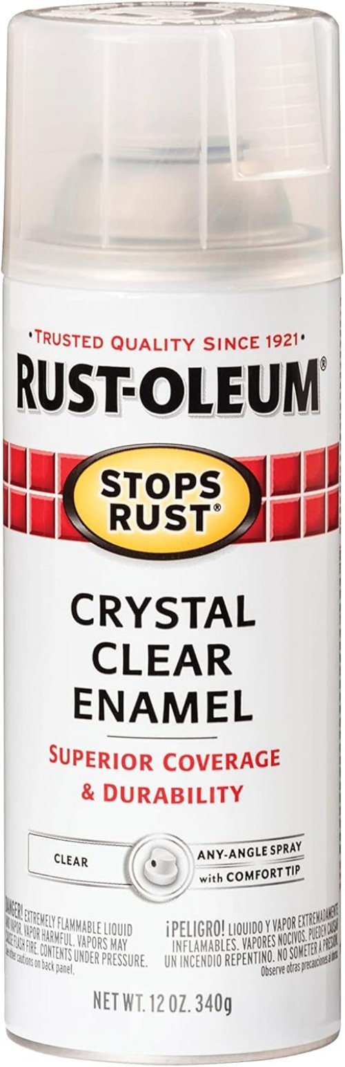 Stops Rust Spray Paint, 12 oz, Gloss Crystal Clear