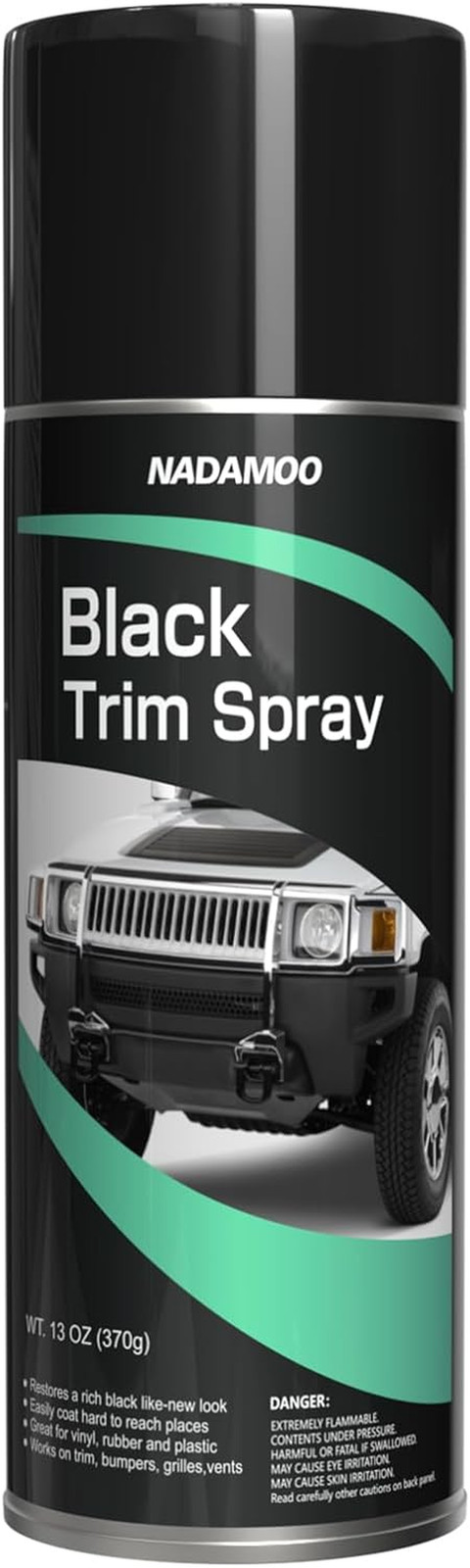 Automotive Black Trim Spray Paint, 1 Can, Instantly Revives Color for Car Plasti