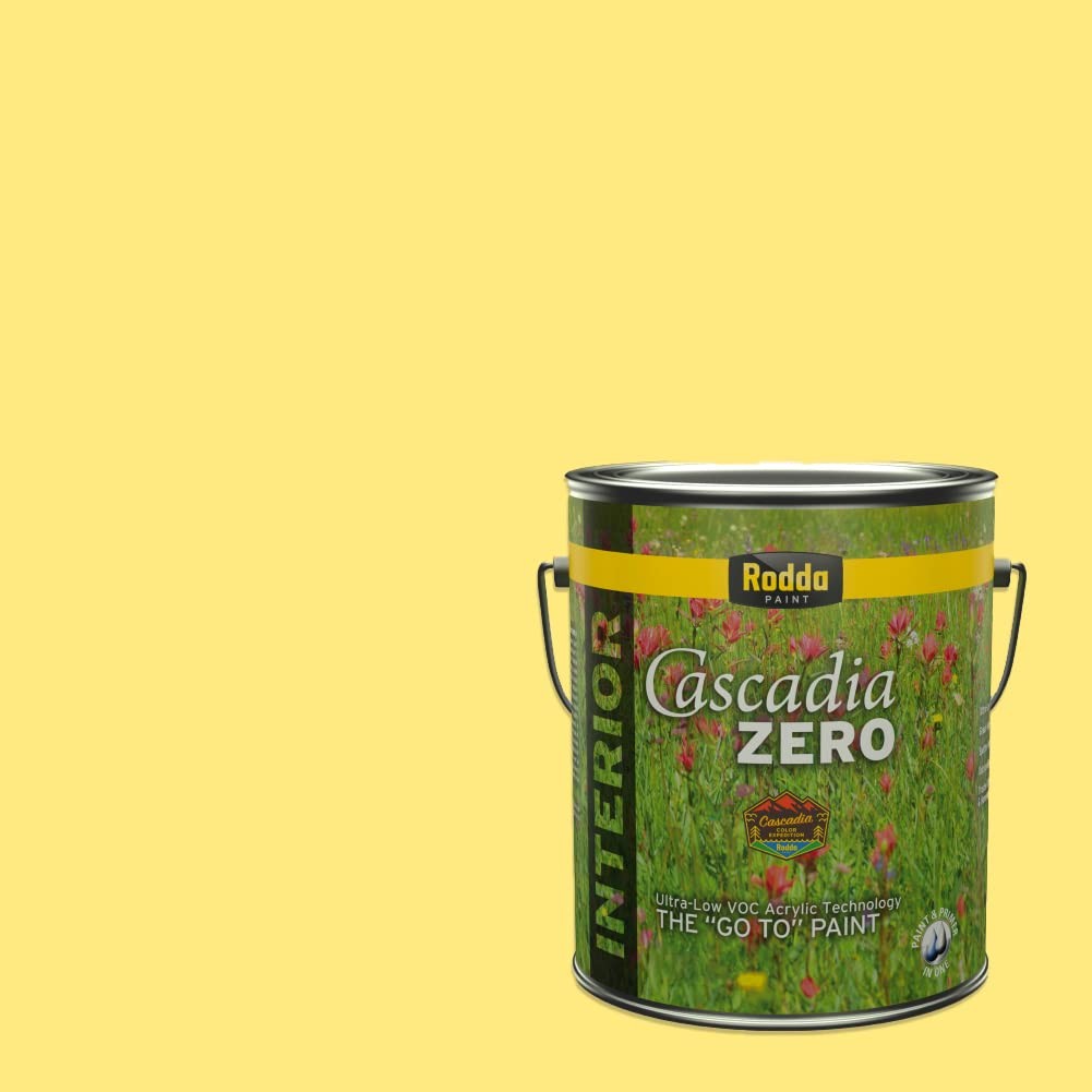 Rodda Paint Rodda Cascadia Zero Interior Flat In One 1-Gallon Lemon Peel