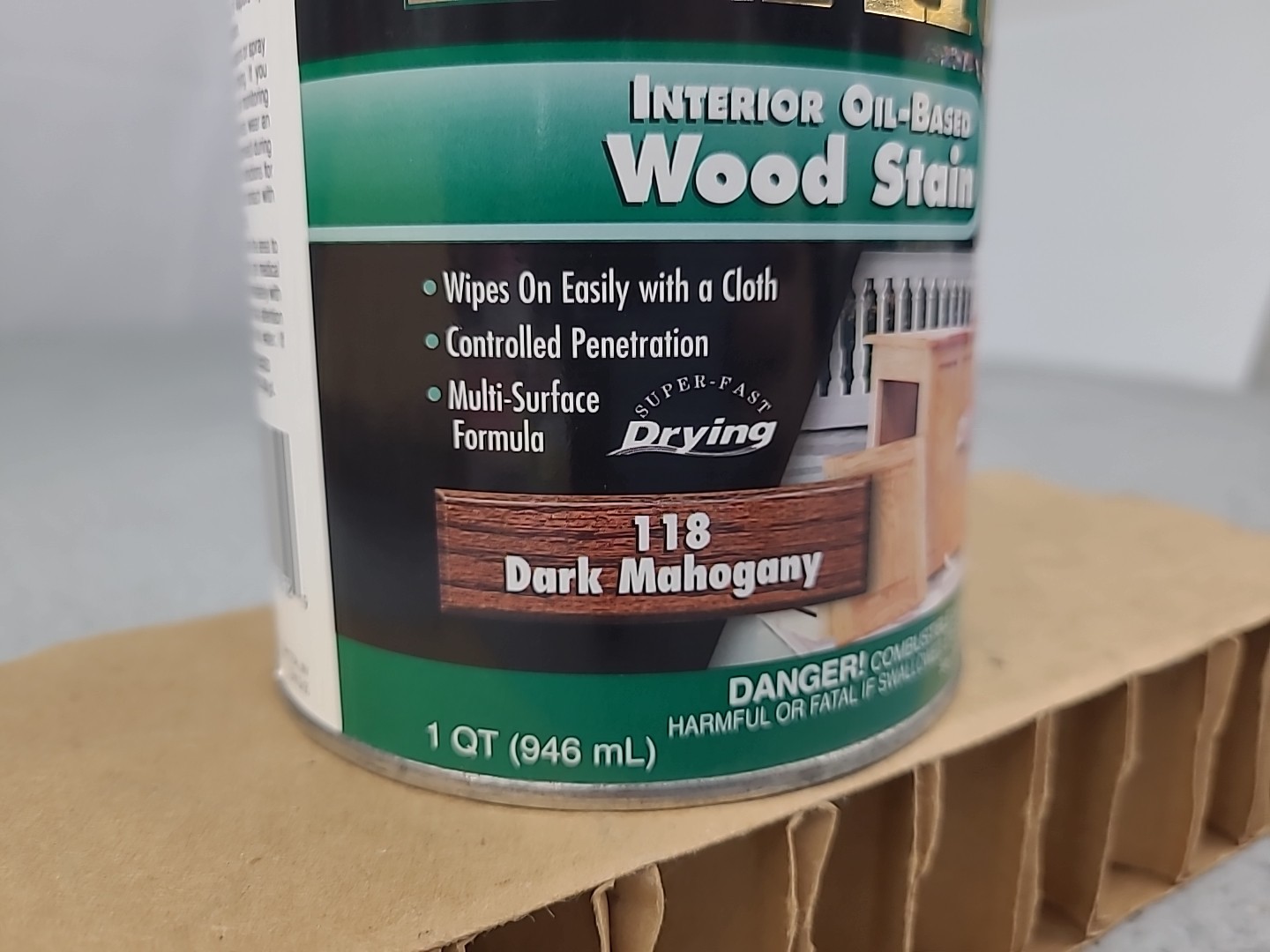 1x Zar Wood Stain DARK MAHOGANY 118 Quart Oil Based Interior
