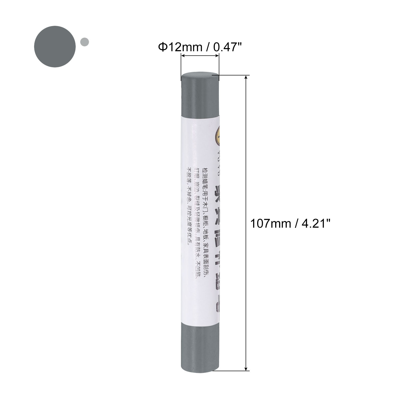 3Pcs Furniture Repair Crayons Wax Filler Stick Pen Marker Smoky Grey