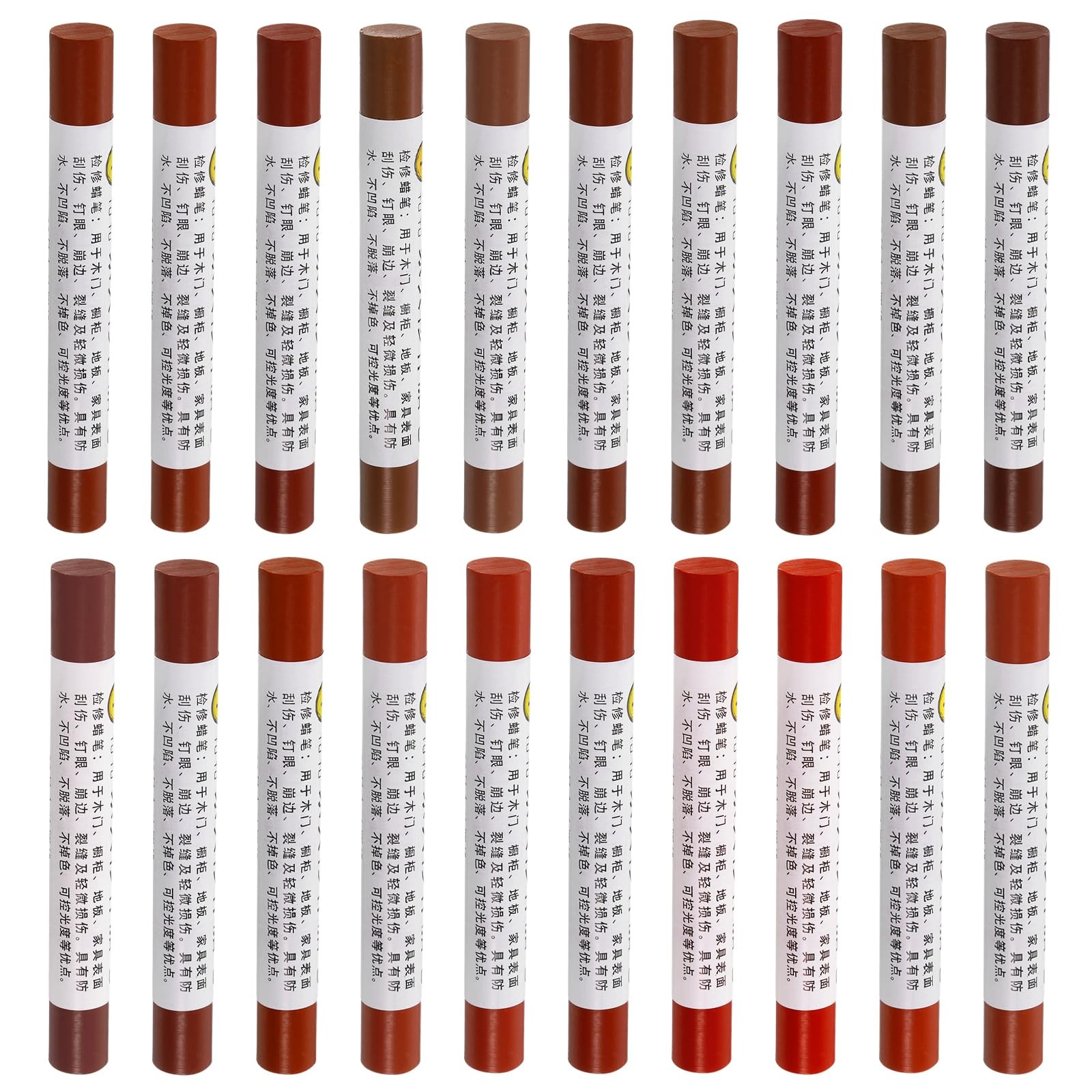 uxcell Furniture Repair Wax Crayons Kit, 20Pcs – Wood Filler Stick, Touch Up Fur