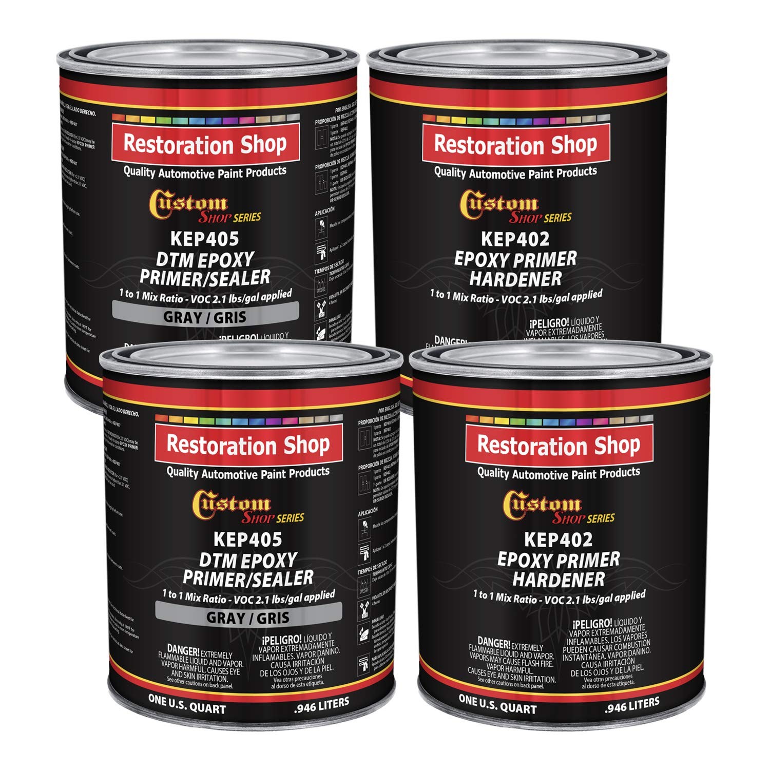 Custom Shop – Gray Epoxy Primer/Sealer 2.1 VOC (Gallon Kit) Anti-Corrosive DT…
