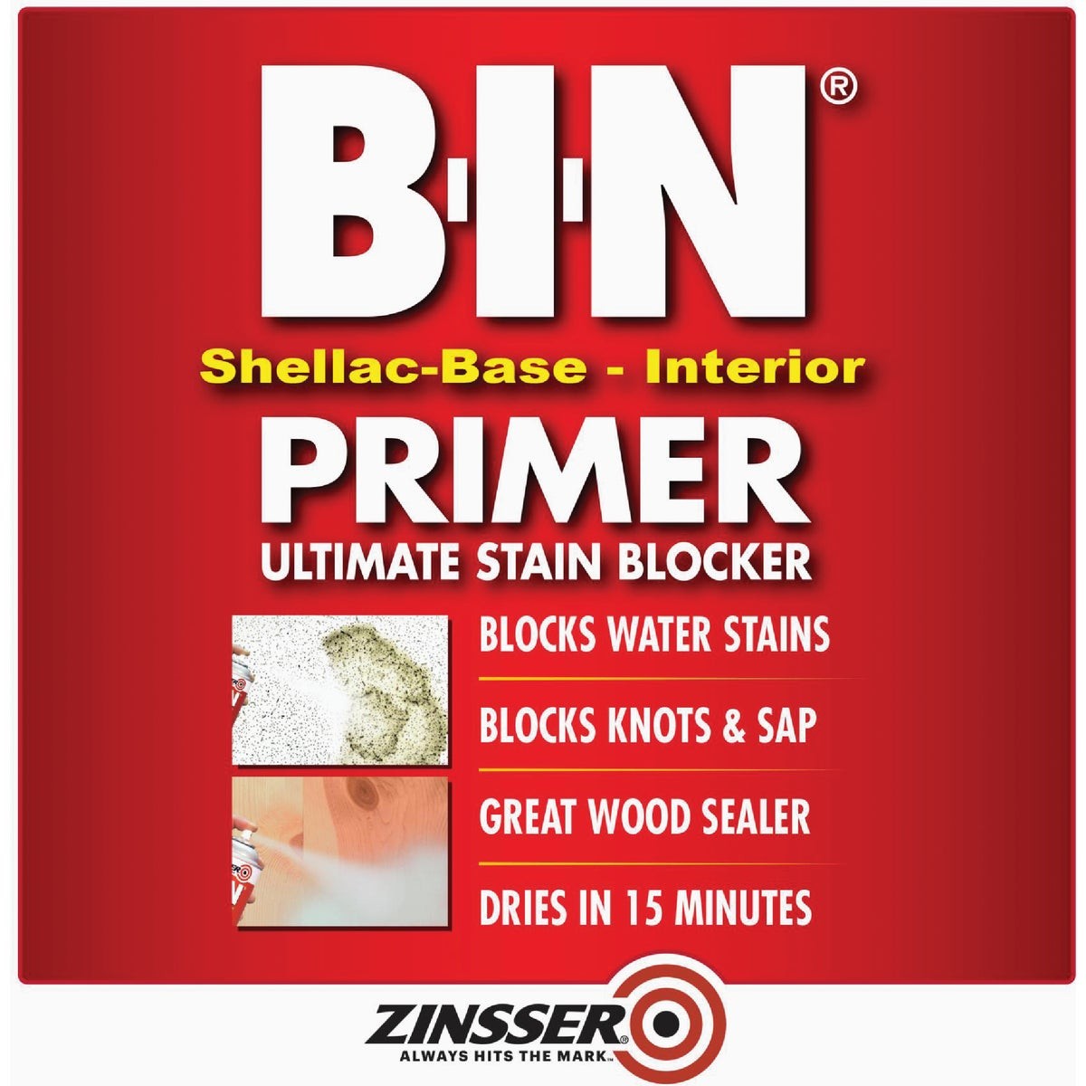 Zinsser B-I-N 13 Oz. Shellac-Base Primer Spray, White 1008 Zinsser B-I-N 1008
