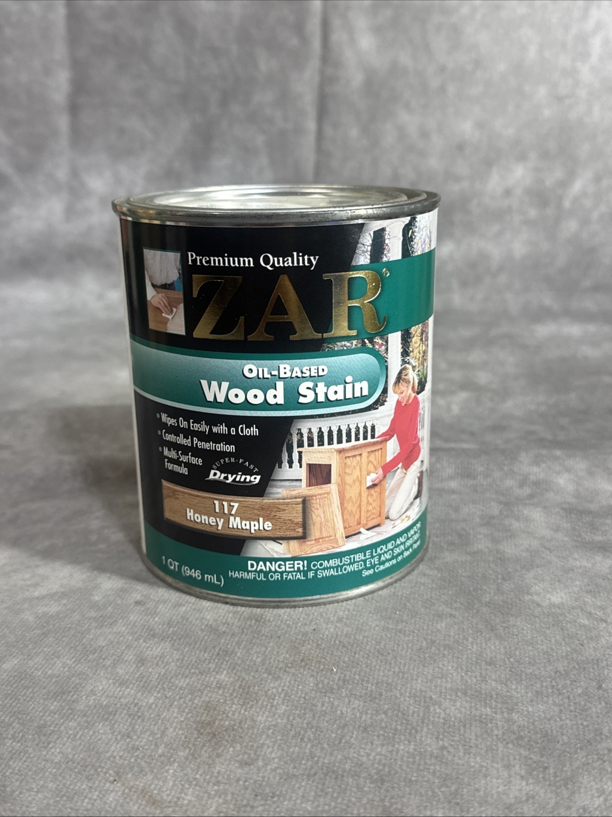 1x ZAR Wood Stain 117 Honey Maple Interior 1 Quart Qt 32 Oz NEW
