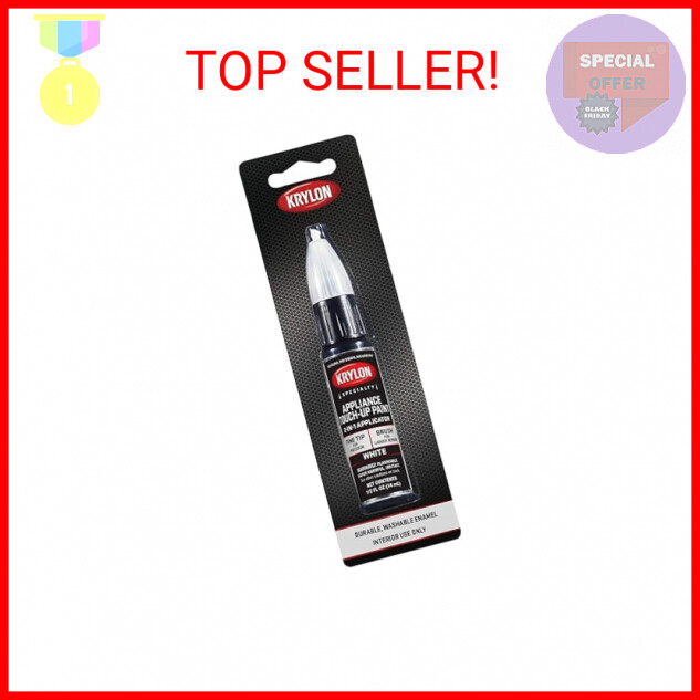 Krylon K07700A00 Appliance Touch Up Paint Tubes, White, 1/2 Ounce, 0.5 Fl Oz (Pa
