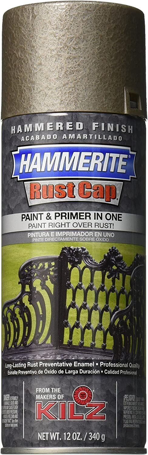 Hammerite Rust Cap Hammered Finish Bronze 41185, 12 Oz Spray Can