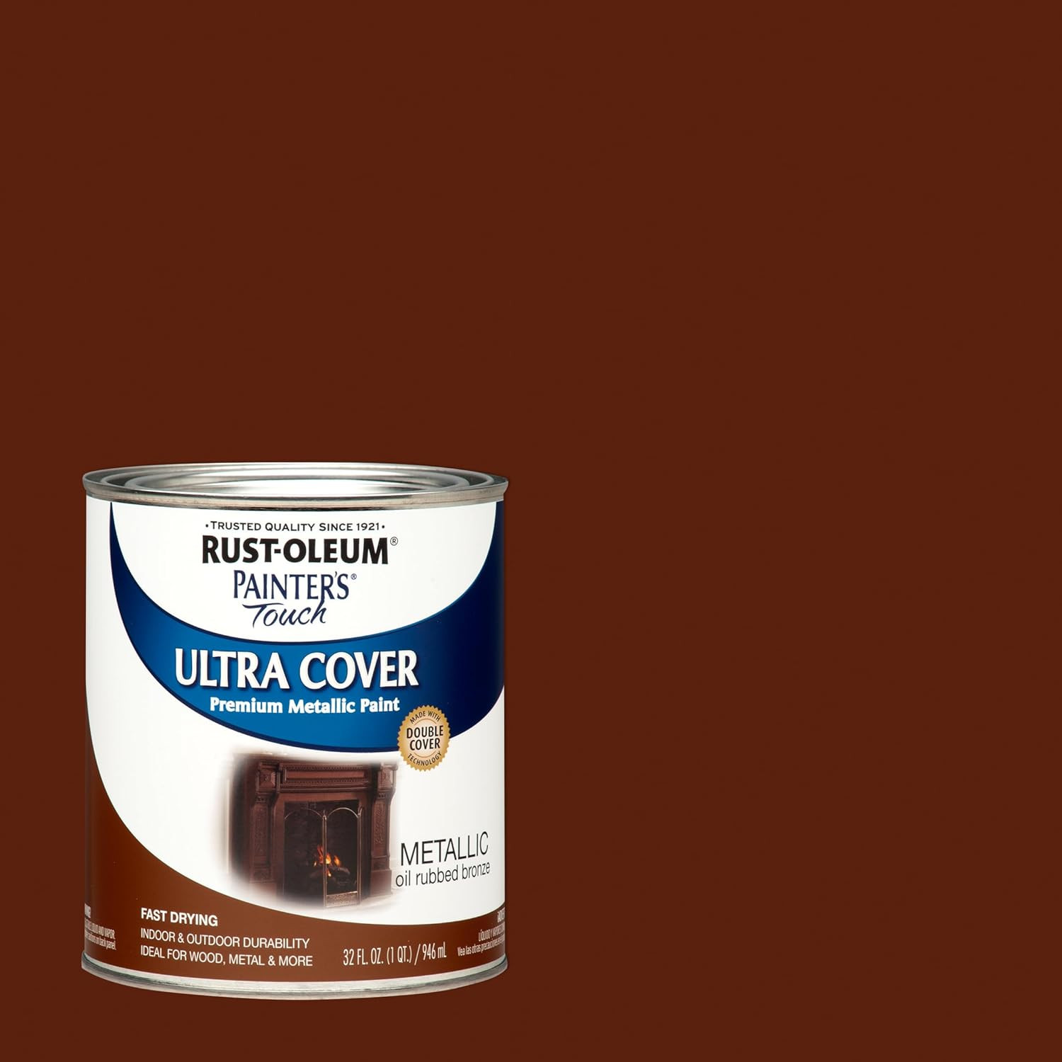 254101 Painter’S Touch Brush on Paint, 1 Quarts (Pack of 1), Metallic Oil-Rubbed